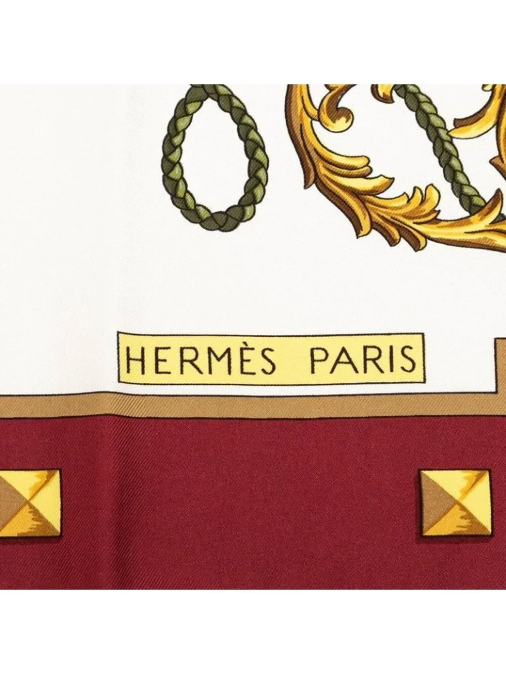 Hermes Carre 90 les Cles Key Scarf Red Multicolor Silk